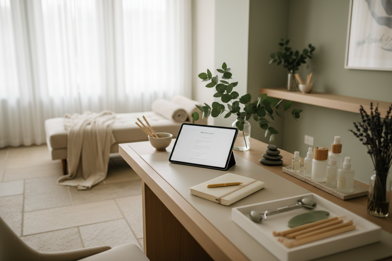 Business + Spa Consulting

Spa operations setup

Treatment menu creation

Facial party + group experience development

Holistic client journey mapping

Retail + product curation strategy

Risk management and scope-of-practice clarity

Pricing + service structuring

Workflow optimization