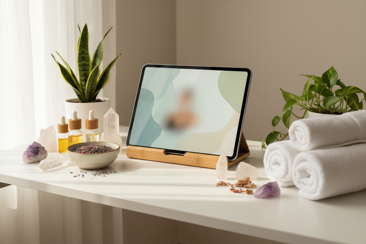 virtual holistic skincare consultation without showing peoples faces